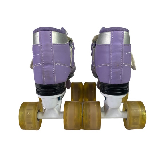Roller Skates Pacer Comet 500 Lavender And White Light Up Wheels Size 2 - Picture 4 of 9